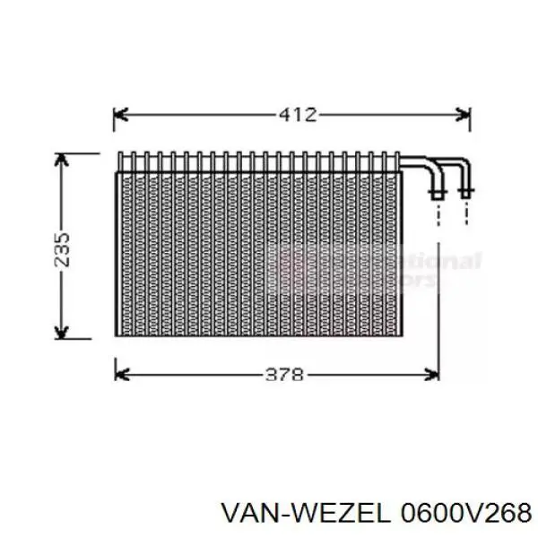 Испаритель кондиционера 0600V268 VAN Wezel