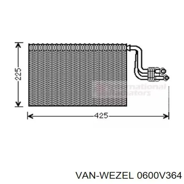 Испаритель кондиционера 0600V364 VAN Wezel