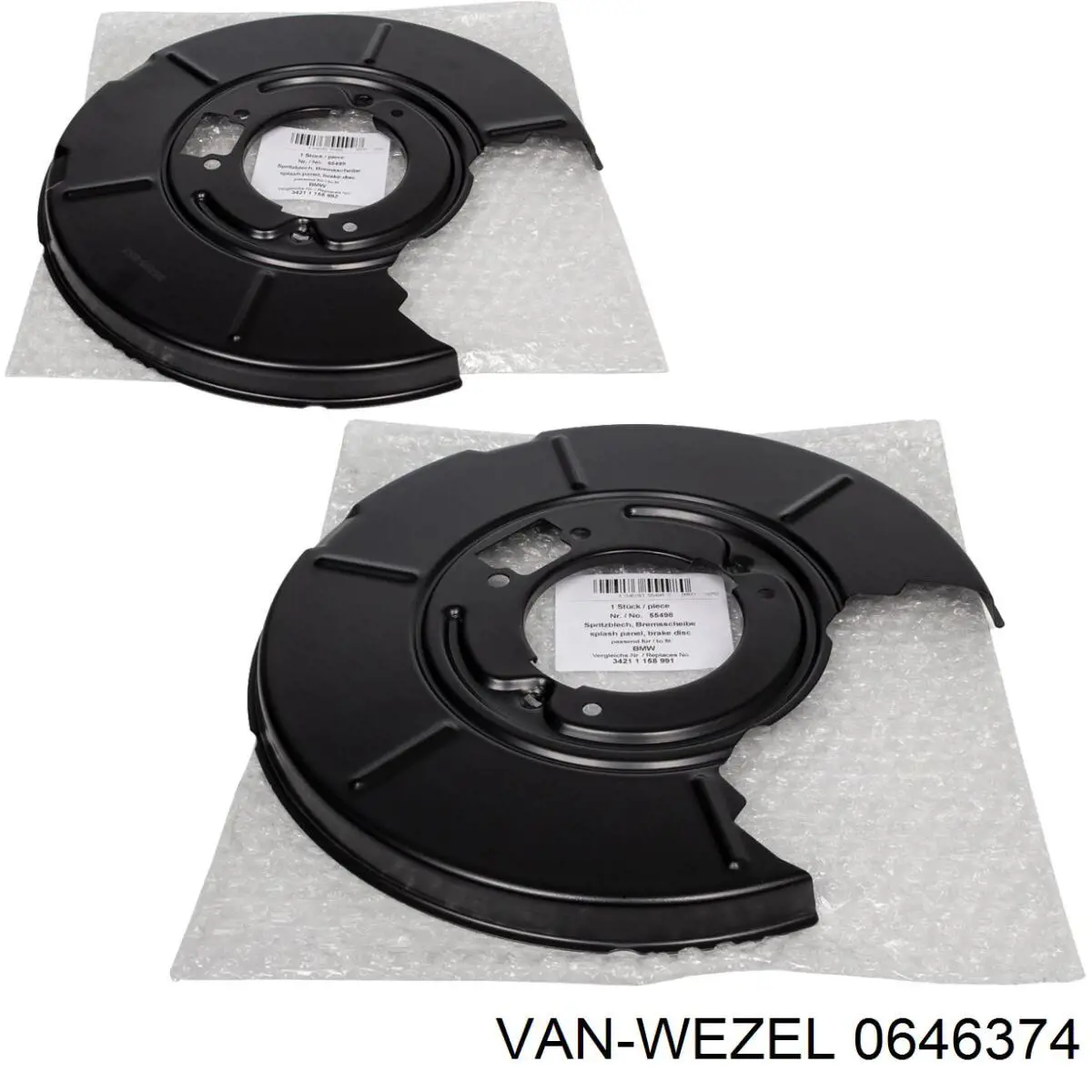 0646374 VAN Wezel защита тормозного диска заднего правая