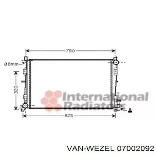 Радиатор 07002092 VAN Wezel