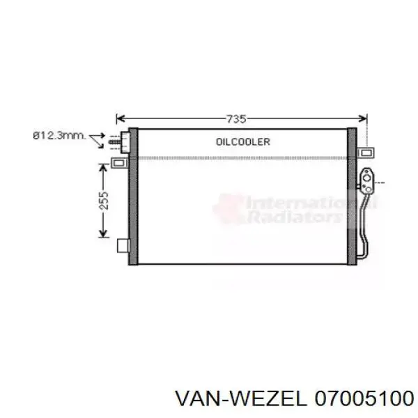 Конденсатор кондиционера VAN Wezel 07005100 цена, от 84.80 USD