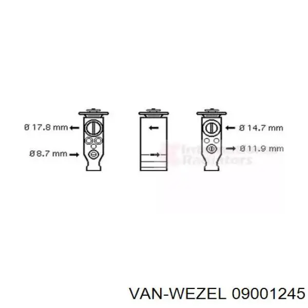 Клапан TRV кондиционера 09001245 VAN Wezel