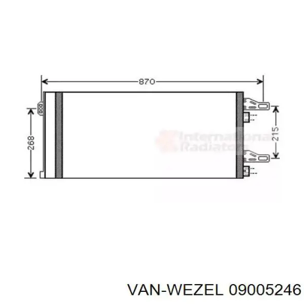 Радиатор кондиционера 09005246 VAN Wezel