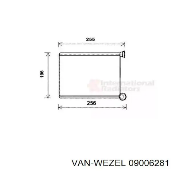 Радиатор печки 09006281 VAN Wezel