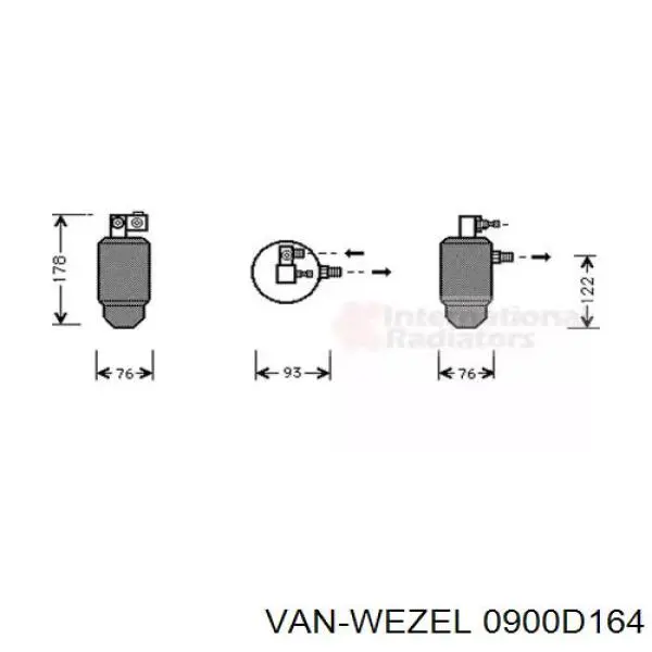 Осушитель кондиционера 0900D164 VAN Wezel