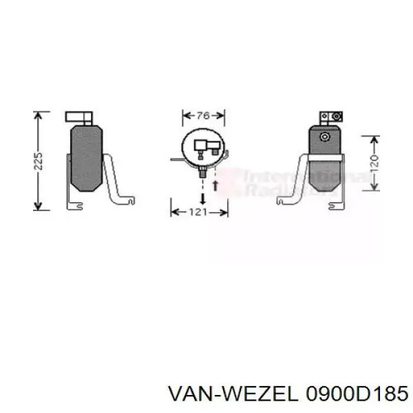 Осушитель кондиционера 0900D185 VAN Wezel