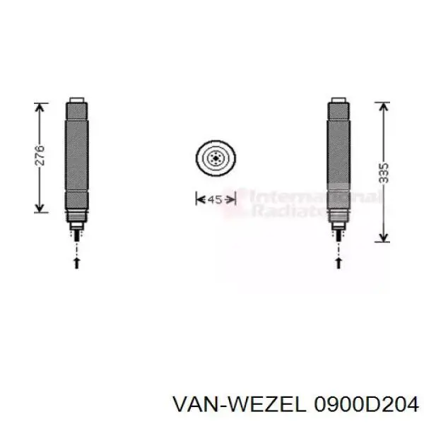 Осушитель кондиционера 0900D204 VAN Wezel