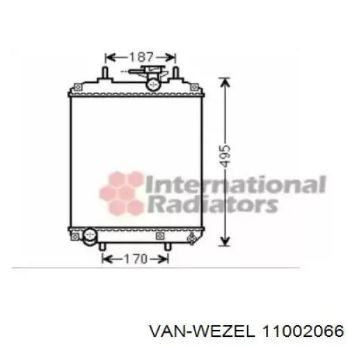 Радиатор 11002066 VAN Wezel