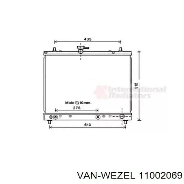 Радиатор 11002069 VAN Wezel