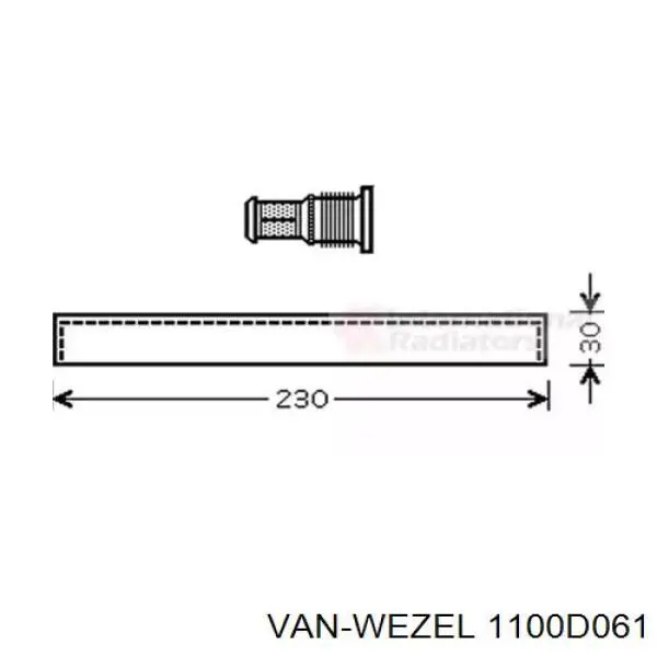 Осушитель кондиционера 1100D061 VAN Wezel