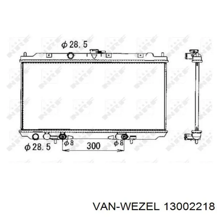 Радиатор 13002218 VAN Wezel