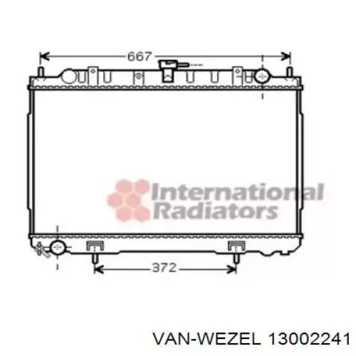 Радиатор 13002241 VAN Wezel