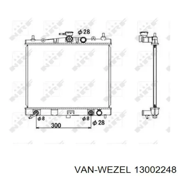 Радиатор 13002248 VAN Wezel