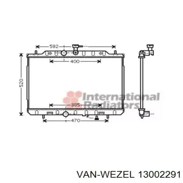 Радиатор 13002291 VAN Wezel