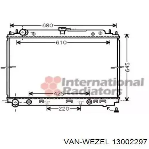 Радиатор 13002297 VAN Wezel