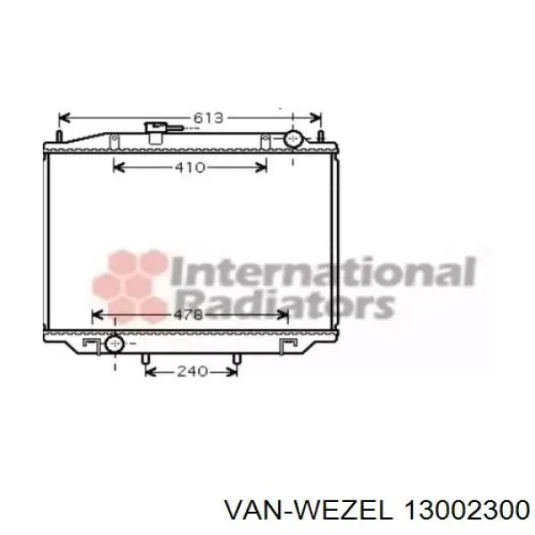 Радиатор 13002300 VAN Wezel