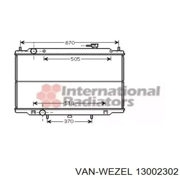 Радиатор 13002302 VAN Wezel