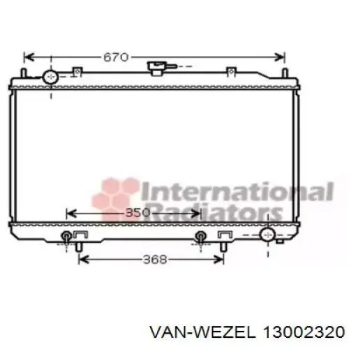 Радиатор 13002320 VAN Wezel