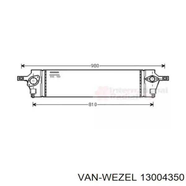 Интеркулер 13004350 VAN Wezel