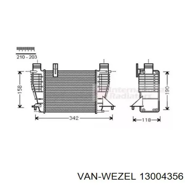 Интеркулер 13004356 VAN Wezel