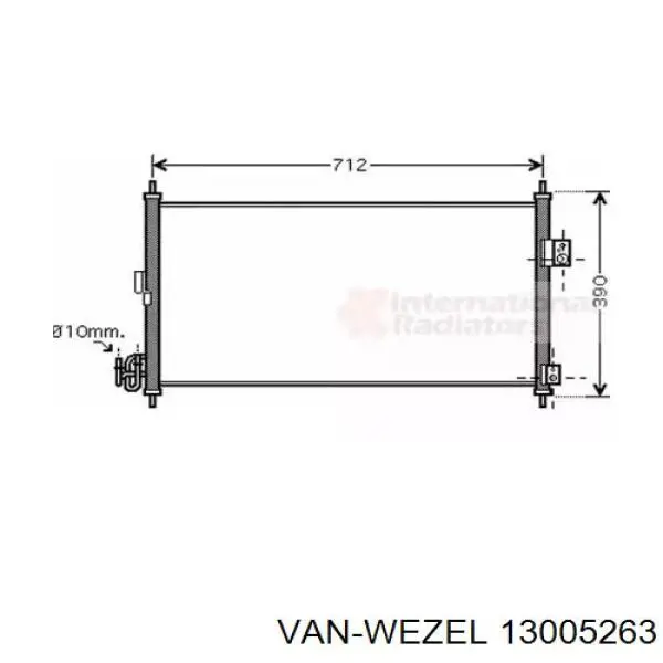 Радиатор кондиционера 13005263 VAN Wezel