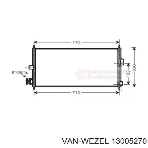 Радиатор кондиционера 13005270 VAN Wezel