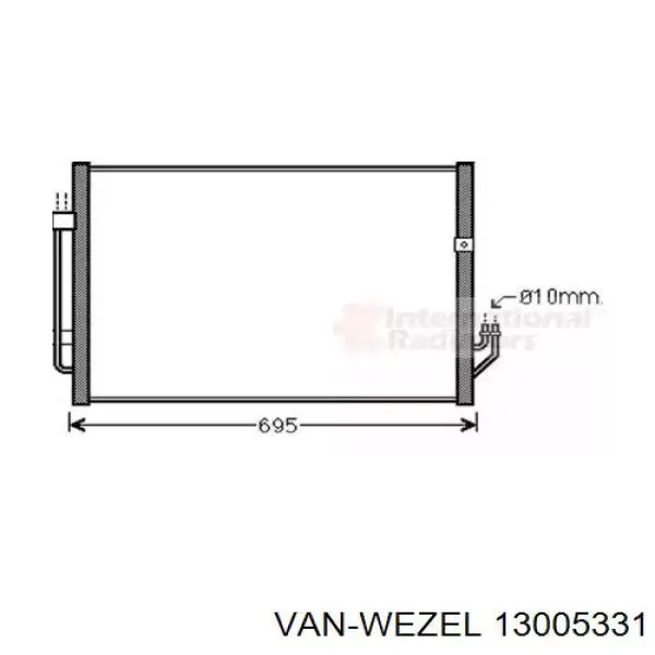 Радиатор кондиционера 13005331 VAN Wezel