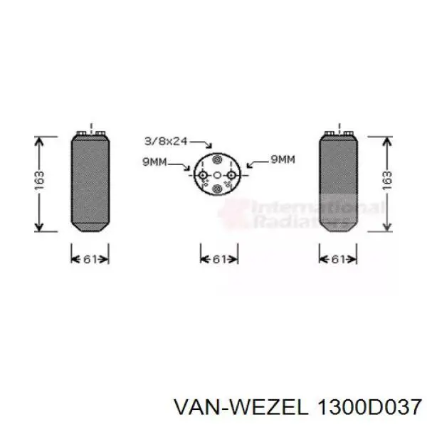 Осушитель кондиционера 1300D037 VAN Wezel