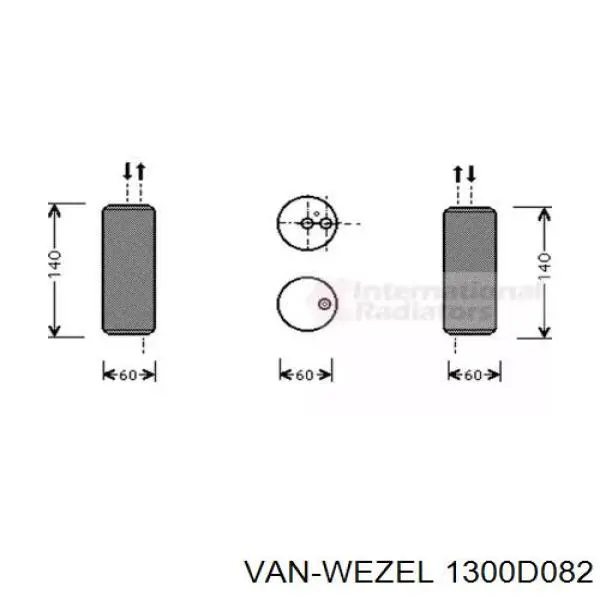 Осушитель кондиционера 1300D082 VAN Wezel