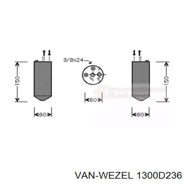 Осушитель кондиционера 1300D236 VAN Wezel