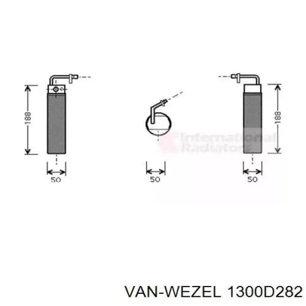 Осушитель кондиционера 1300D282 VAN Wezel