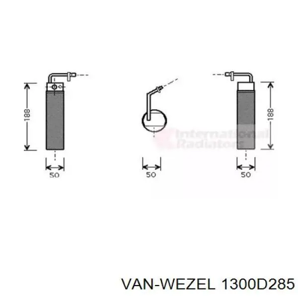 Осушитель кондиционера 1300D285 VAN Wezel