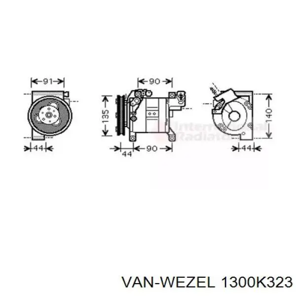 Компрессор кондиционера 1300K323 VAN Wezel