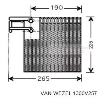 Испаритель кондиционера 1300V257 VAN Wezel