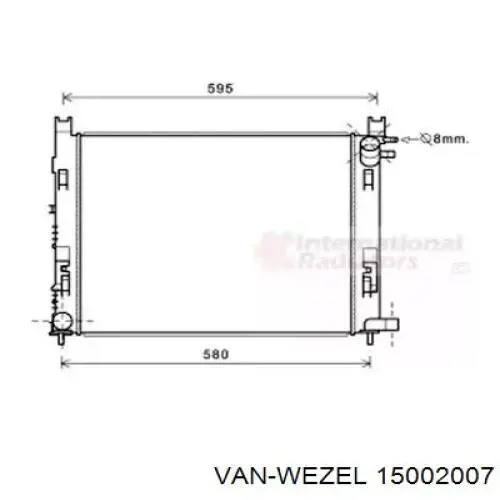 15002007 VAN Wezel radiador de esfriamento de motor