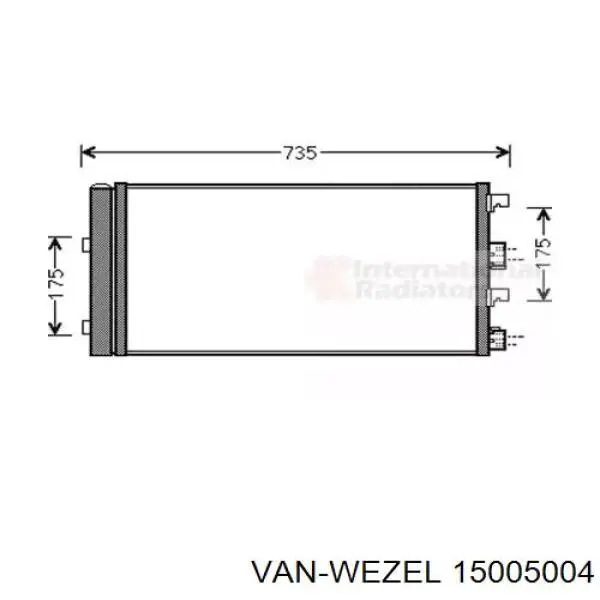 Радиатор кондиционера 15005004 VAN Wezel