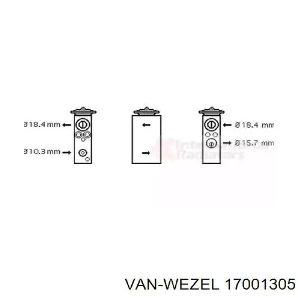 Клапан TRV кондиционера 17001305 VAN Wezel