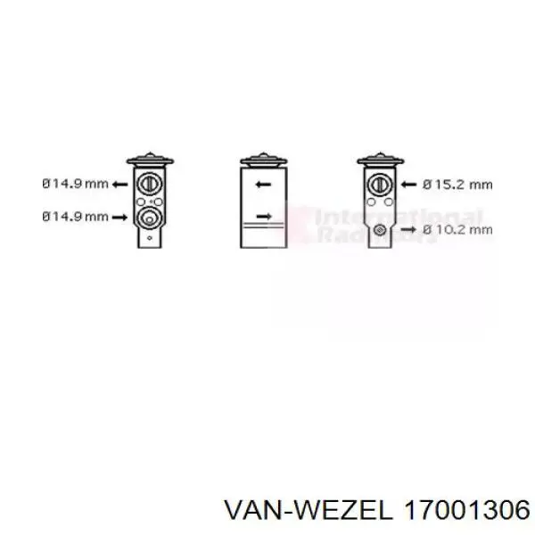 Клапан TRV кондиционера 17001306 VAN Wezel