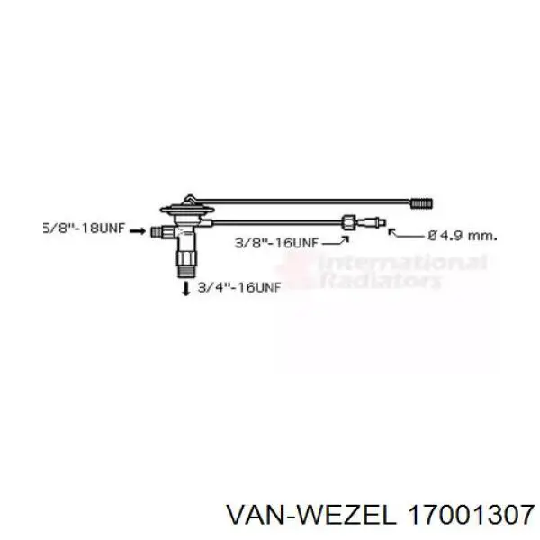 Клапан TRV кондиционера 17001307 VAN Wezel