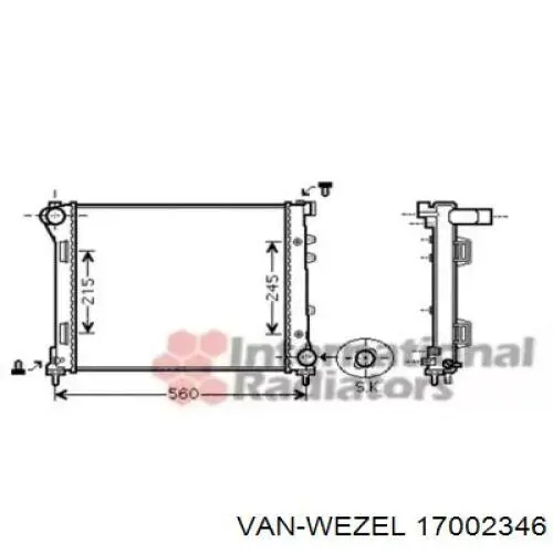 Радиатор 17002346 VAN Wezel