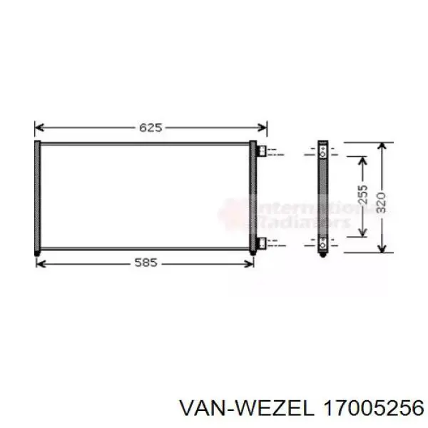 Радиатор кондиционера 17005256 VAN Wezel