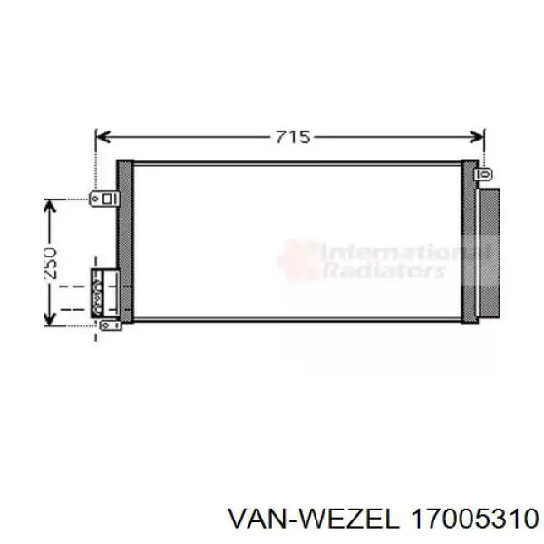 17005310 VAN Wezel радиатор кондиционера