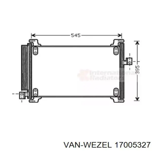 Радиатор кондиционера 17005327 VAN Wezel
