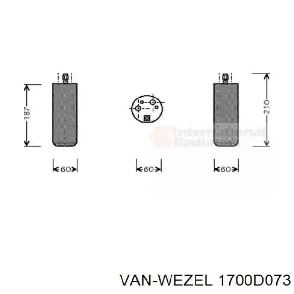 Осушитель кондиционера 1700D073 VAN Wezel