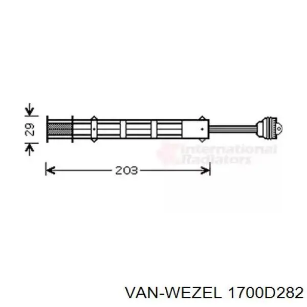 Осушитель кондиционера 1700D282 VAN Wezel