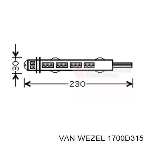 Осушитель кондиционера 1700D315 VAN Wezel