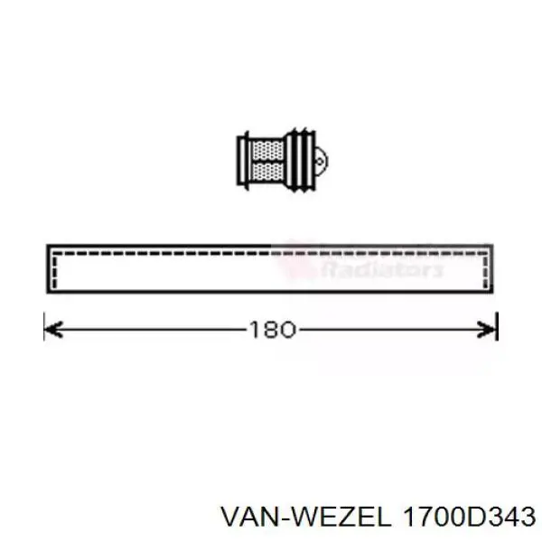 Осушитель кондиционера 1700D343 VAN Wezel