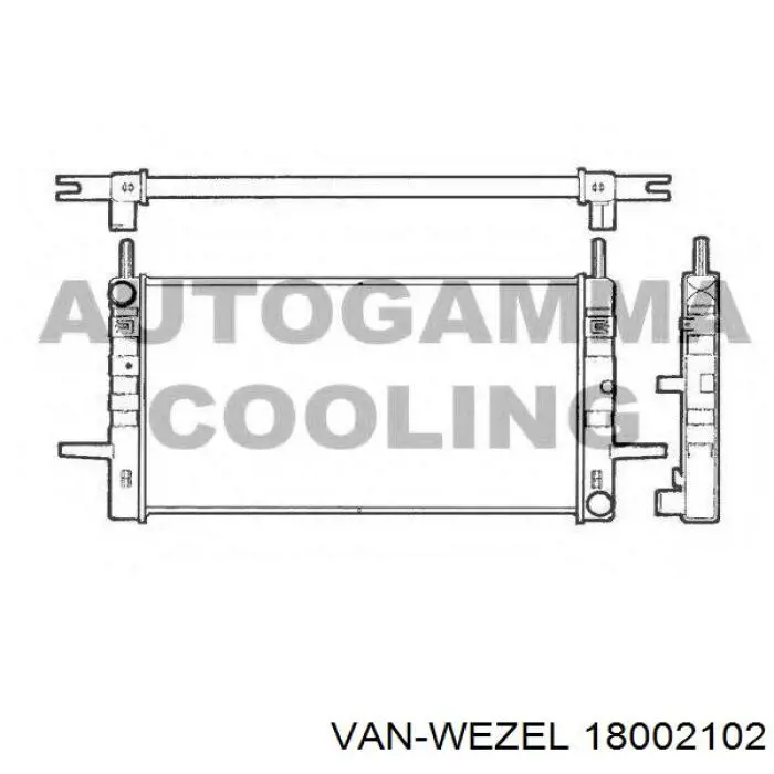 Радиатор 18002102 VAN Wezel