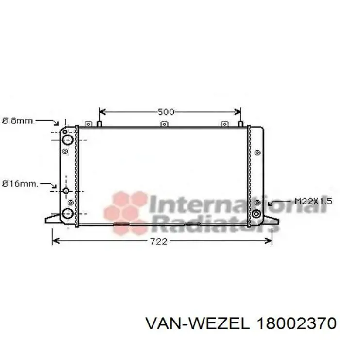 Радиатор 18002370 VAN Wezel