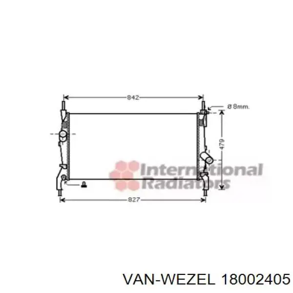 Радиатор 18002405 VAN Wezel